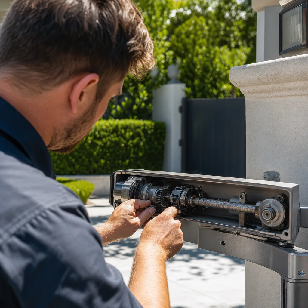 Illustration for electric gate opener repair